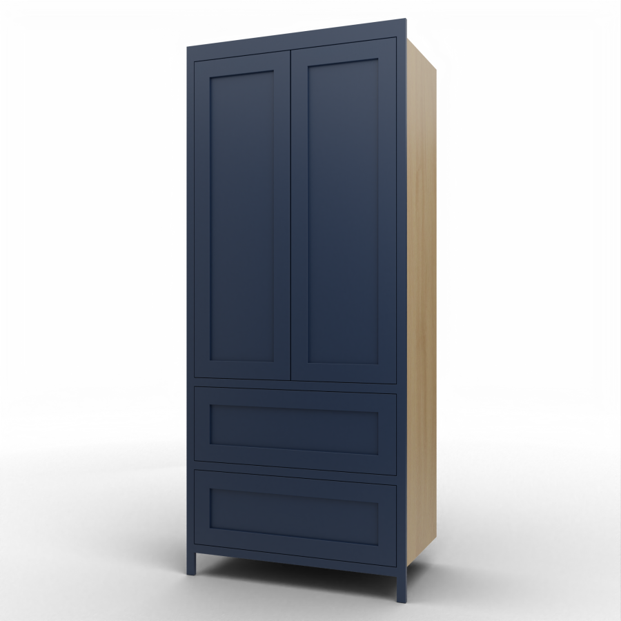 Double Larder 2 Door, 2 Drawer